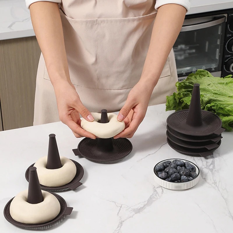Donut Mold Silicone - 6Pcs Cetakan Kue Roti Donat Alat