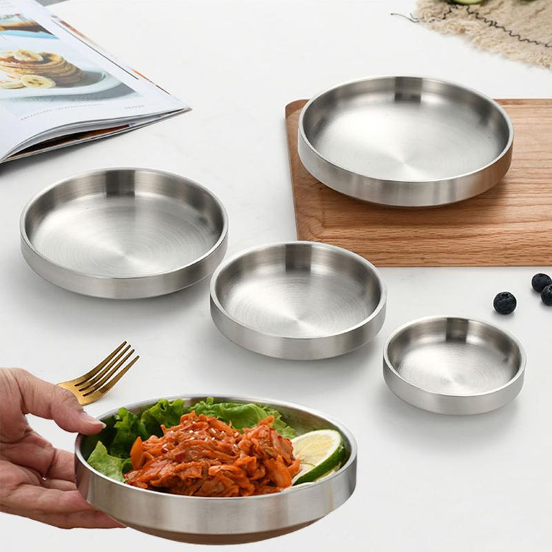 Dim Sum Basket - Piring baja tahan karat dengan dasar