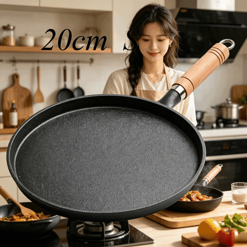 Cast Iron Corn - Wajan Besi Cor 20cm Gagang Kayu