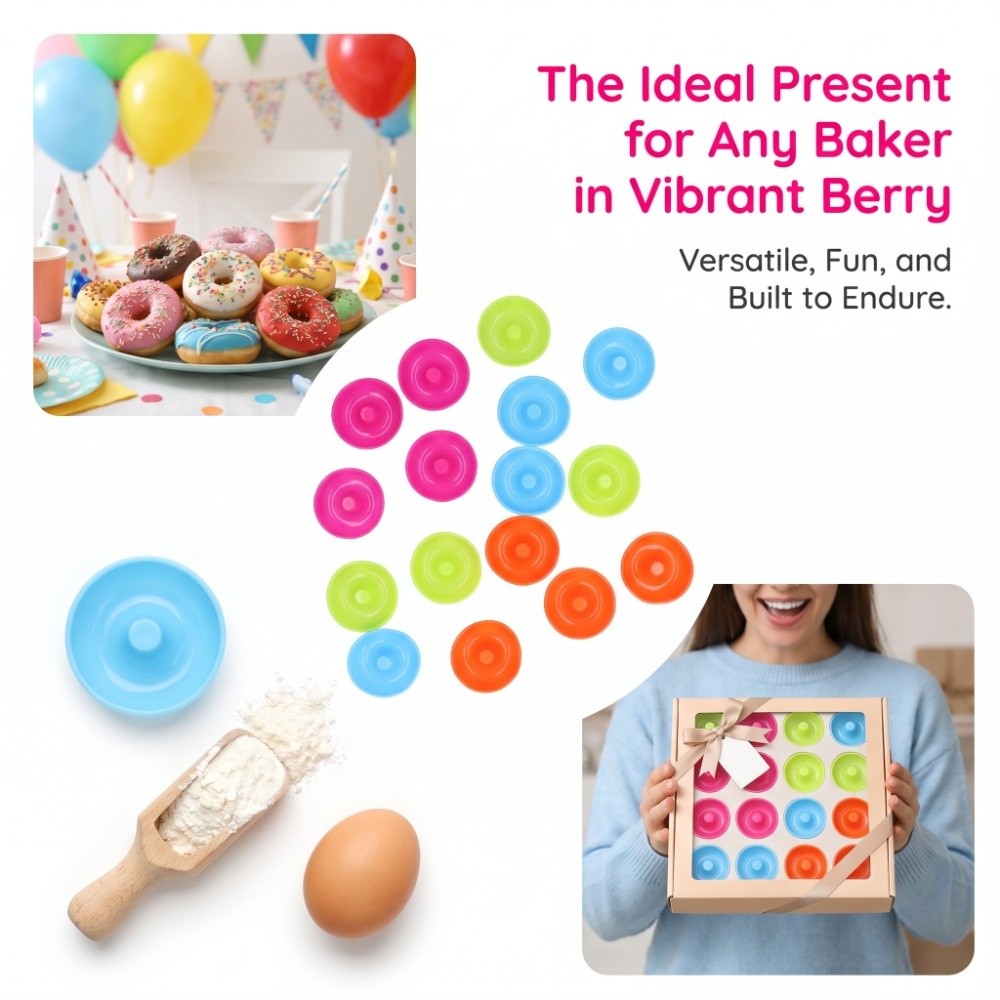 16 Buah Cetakan Donat Silikon  - Donut Mold Silicone ulasan dan harga