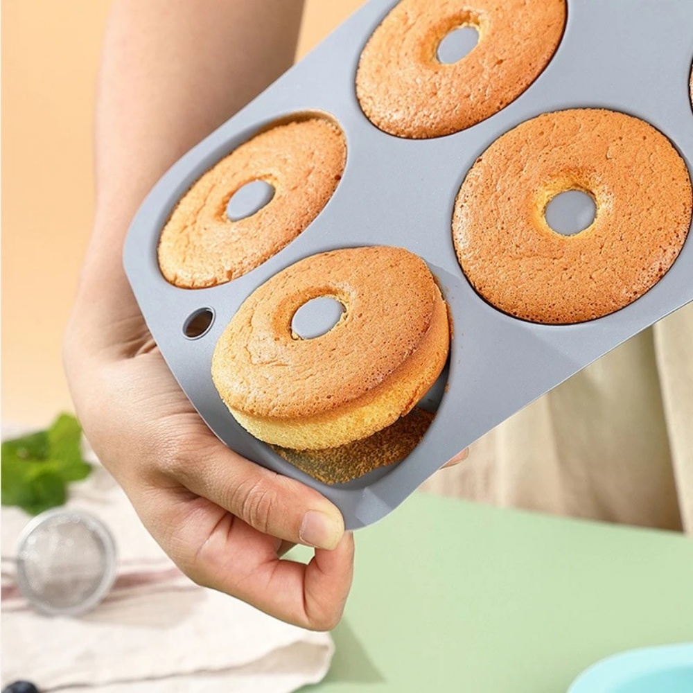 Cetakan Kue 6 Lubang Silikon F - Donut Mold Silicone ulasan dan harga