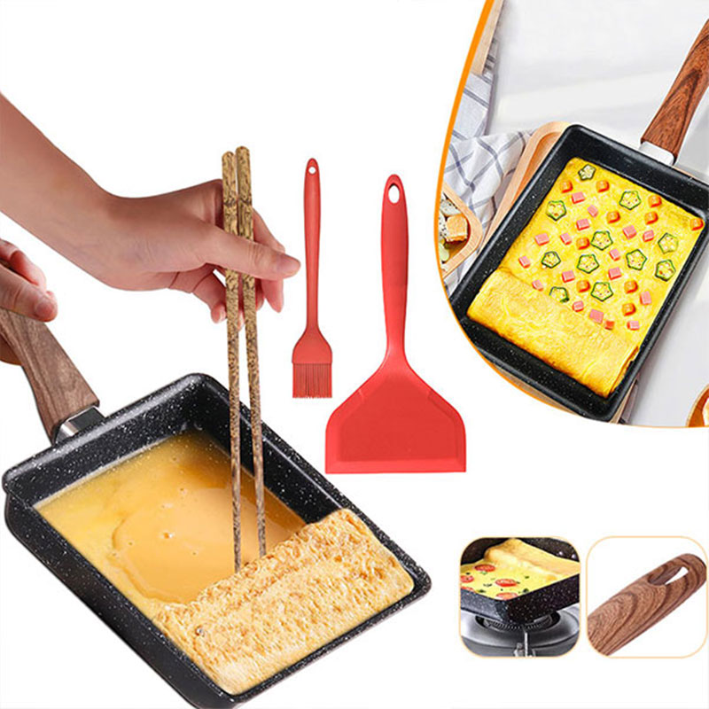 Tamagoyaki panci omelet Jepang - Cast Iron Corn ulasan dan harga