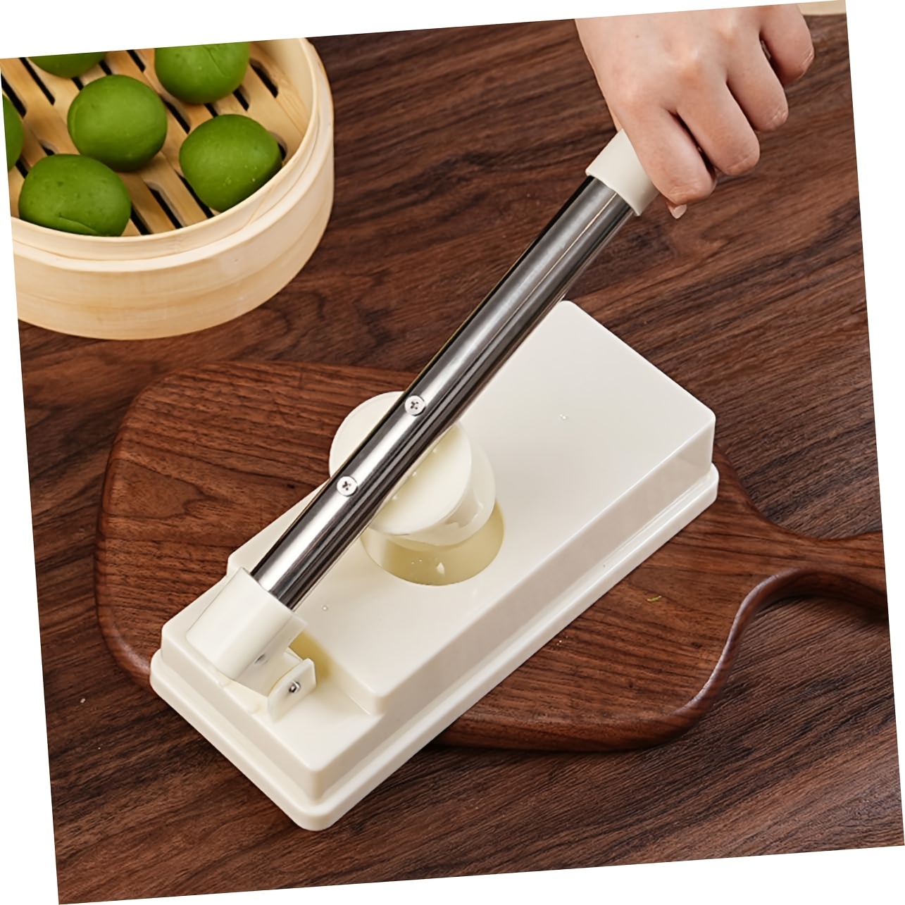 Cetakan Kulit Bakpao Oval Anti - Dumpling Press Set ulasan dan harga