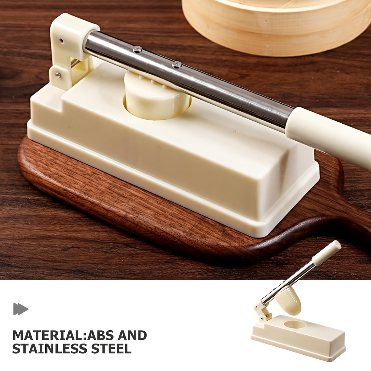 Cetakan Kulit Bakpao Oval Anti - Dumpling Press Set ulasan dan harga
